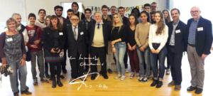 Les élèves du lycée ont rencontrés le professuer Yves Coppens et lui ont présentés leurs travaux sur le Solutréen pour le 150 ème anniversaire de de la découverte de SOlutré